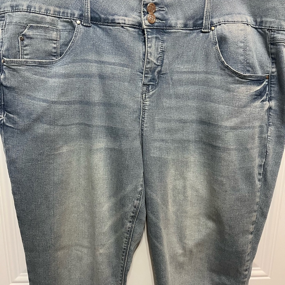 Laurie Felt Light Blue Silky Denim Curve Ankle XL - Picture 2 of 12